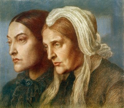 Christina G. Rossetti and Mother by Dante Gabriel Charles Rossetti